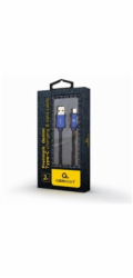 GEMBIRD Kabel USB 2.0 AM na Type-C kabel (AM/CM), 2m, opletený, jeans, blister, PREMIUM QUALITY