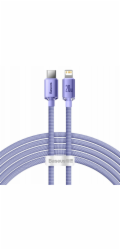 Baseus Crystal kabel USB-C na Lightning, 20W, PD, 2m (fialový)