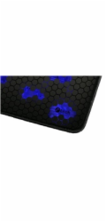 C-TECH herní podložka pod myš ANTHEA CYBER BLUE, 320x270x4mm, obšité okraje