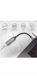 AXAGON ADE-TRC, USB-C 3.2 Gen 1 - Gigabit Ethernet síťová karta, auto instal, titanově šedá