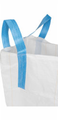 Pytel BigBag TOF4, 70x70x70 cm, PP, 4 ucha, bílý, pytel s plochým dnem, max. 800 kg
