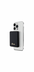 Guess Powerbank inductive 5W Powerbanka Guess MagSafe Induction 5W 3000mAh Metal Script Logo Black