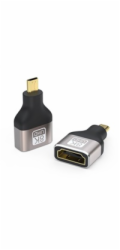 PREMIUMCORD Adapter 8K HDMI Typ A - micro HDMI Typ D, kovová, pozlacená