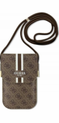 Guess 4G Stripes Phone Bag, hnědá Trendy pouzdro na telefon pro mobilní zařízení Wallet Bag, která jsou součástí kolekce.