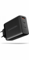 AXAGON ACU-DPQ100, GaN nabíječka do sítě 100W, 3x port (USB-A + dual USB-C), PD3.0/PPS/QC4+/Apple