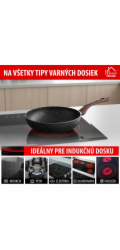 Pánev wok MagicHome Black Marble Line, 28 cm