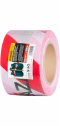 Páska Strend Pro, 80 mm, L-250 m, výstražná, červená/bílá, ČESKÝ nápis "VSTUP ZAKÁZÁN"