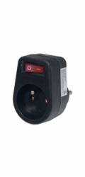 Konnoc DX-FZBK-01/01A rozbočka 1x zásuvka s vypínačem černá