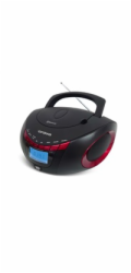 Orava RCD-813 R Přenosný CD/USB přehrávač s rádiem a Bluetooth, červeno-černý