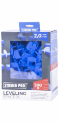 Distanční spona L Strend Pro LS230T, nivelační, pod obklad, 2.0 mm, bal. 300 ks, plast modrý