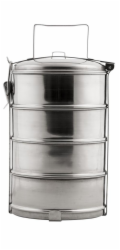 Jídlonosič MagicHome SS682, nerezová ocel, 4x 1200 ml, 16,8x32,6 cm