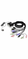 ATEN 2-port HDMI KVM USB2.0 mini, audio, 1.2m kabely, DO