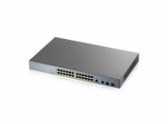 Zyxel GS1350-26HP 26 Port smart managed CCTV PoE switch, long range, 375W, 24x GbE, 2x combo RJ45/SFP
