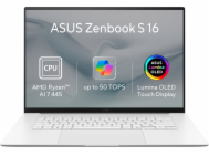 ASUS Zenbook S 16 - Ryzen AI 7 445/16GB/1TB SSD/16"/2,8K/OLED/Touch/2y PUR/Win 11 Home/bílá