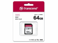 TRANSCEND SDXC karta 64GB 300S, UHS-I U3 V10 (R:100/W:25 MB/s)