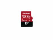 64GB microSDXC Patriot V30 A1, class 10 U3 100/80MB/s + adapter