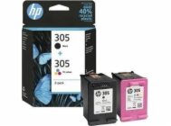 HP 6ZD17AE 2-Pack BK/3-colors No. 305