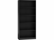 TopEshop Knihovna 80cm policová skříň na knihy pořadače černá