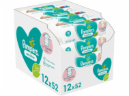 Pampers Sensitive dětské čisticí ubrousky 12 x 52 ks