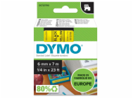 Dymo D1 Schriftband 6 mm x 7 m schwarz auf gelb           43618