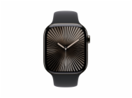 Apple Watch Series 10 GPS + Cellular 46mm Slate Titanium Case with Black Sport Band - S/M