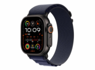 Apple Watch 49mm Navy Alpine Loop - Small - Black Titanium Finish