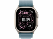 Apple Watch Ultra 3 GPS + Cellular 49mm Natural Titanium Case with Light Blue Alpine Loop - Large
