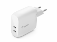 Belkin BOOST CHARGE Duální 40W USB-C Power Delivery nástěnná nabíječka, bílá