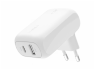 Belkin BOOSTCHARGE™ Duální 42W USB-C Power Delivery PPS nástěnná nabíječka (USB-C 30W + USB-A 12W), bílá