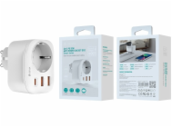 Deví síťová nabíječka Smart Series 2A+C PD 20W Auto Power Socket - White