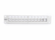 Digitus DN-91419 DIGITUS Modulární propojovací panel, stíněný, 12 portů, 1U, 254 mm (10 "), montáž do stojanu, šedá RAL 7035